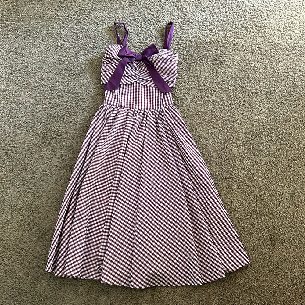 Unique Vintage Gingham dress with pockets 💜